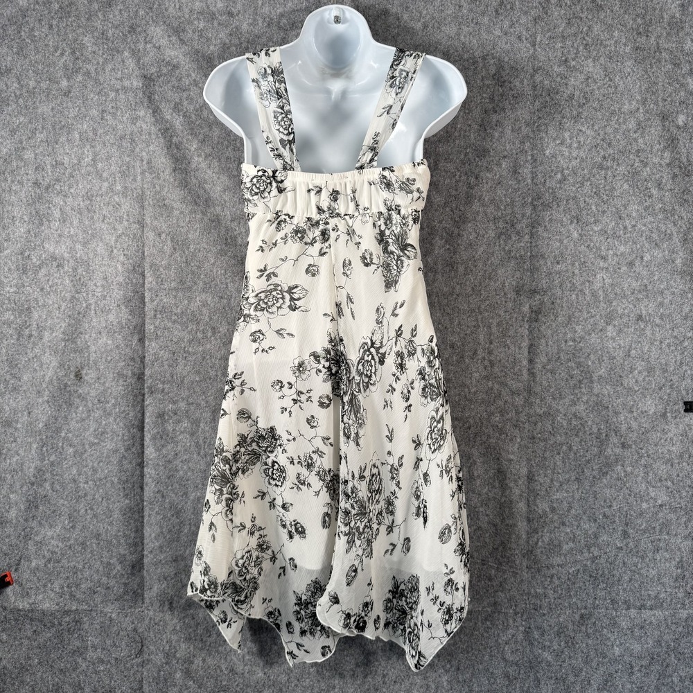 Y2K Floral Handkerchief Babydoll Fairycore Whimsy Dress Womens 7/8 Garden Vtg - Picture 2 of 15